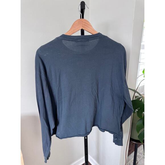 Daydreamer AC/DC Crop Graphic Sweatshirt in Vintage Black - Picture 4 of 4